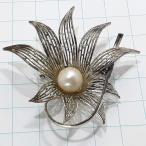  бесплатная доставка ) Vintage * жемчуг цветок дизайн * античный брошь A31409