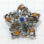  бесплатная доставка ) Vintage * Rainbow стразы * античный брошь A32829