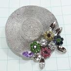  бесплатная доставка ) Vintage * шляпа стразы * античный брошь A33023