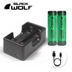 電池充電器セット 18650リチウムイオン電池 (大容量 サムスン 3500ｍAh)+充電クレードル(2本用) Li-2500 microUSB 充電池