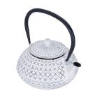 鉄瓶 南部鉄器 急須 鉄やかん 鋳鉄 ティーポット 紅茶 ポット 手作り 耐熱急須 白いやかん 茶こし付き 鉄分補給 ih対応 直火 やかん 鉄びん 鋳物 茶道道具 伝統