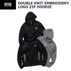 SY32 メンズ パーカー ダブルニット エンブロイダリー