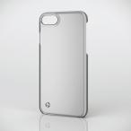 ELECOM iPhone 8 iPhone 7 ポリカーボネート製のスリムなシェルカバー クリアブラック ストラップホール付 カメラレンズ保護設計 PM-A16MPVSTCBK