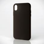 ELECOM iPhone XR シリコンケース ブラック 耐衝撃性が高く柔らかいシリコン素材を使用して本体にぴったりフィット PM-A18CSCBK