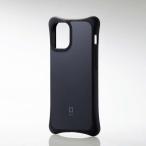 ELECOM iPhone 12 mini ハイブリッド ケース finch ぴったりホールド ブラック ケース四隅のカドが手にフィットして持ちやすくつつみこむ密着感 PM-A20AHVHH3BK