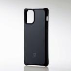 ELECOM iPhone 12 mini ハイブリッドケース すっきりホールド ブラック 四隅エアクッション 液晶面下向け置いても傷付にくいワイヤレス充電 PM-A20AHVHH1BK