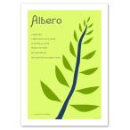 アートポスター 北欧スタイル A2サイズ 『Albero グリーン』 花,植物 インテリア おしゃれ Interior Art Poster