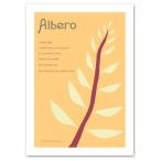 アートポスター 北欧 スタイル A3サイズ 『Albero ピンクオレンジ』 花,植物 インテリア おしゃれ Interior Art Poster