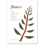 アート ポスター 北欧 スタイル A2サイズ 『Albero ホワイト』 花,植物 インテリア おしゃれ Interior Art Poster