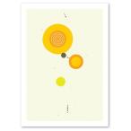 インテリアアートポスター 北欧スタイル A2サイズ 『Cooperation2 イエロー c』 おしゃれ Interior Art Poster