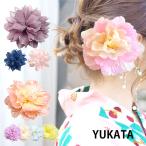 浴衣 髪飾り フラワー クリップ ラメ 花 ヘアアクセサリー ヘアクリップ 髪留め 大きめ 大きい 和装 和服 着物 成人式 七五三 卒業式 入学式 入園 コサージュ