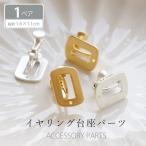 イヤリング パーツ レクタングル マットカラー 2個セット (1ペア) BLAZE ハンドメイド 手芸 アクセサリーパーツ 商用利用可能 クラフト アレンジ
