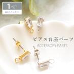 ピアス パーツ ビジュー カン付き 2個セット (1ペア) BLAZE ハンドメイド 手芸 アクセサリーパーツ 商用利用可能 シンプル ピアス金具