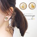 ピアス ＆ イヤリング 金箔入り ダイヤ カット デザイン BLAZE アクセサリー ポスト ネジ式 レディース 両耳用