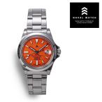 NAVAL WATCH Produced By LOWERCASE ナバルウォッチ 腕時計 ミリタリー FRXA016 Orange Mechanical S/S 3 links Metal band