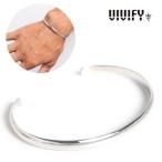VIVIFY Bb fai браслет серебряный Back Hallmarks Bangle/Plain/Round