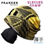 ニット帽子 ニットキャップ メンズ 薄手 FRANKEN ビーニー 春 夏