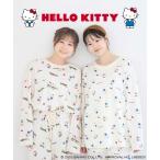 サンリオ キティ グッズ ルームウェア パジャマ レディース セットアップ 上下 長袖 薄手 かわいい ギフト ハローキティワッフルルームウェア上下セット