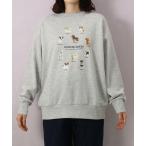 ショッピングダルメシアン トレーナー レディース 長袖 おしゃれ チワワ ダックス プードル シュナウザー 犬 いぬ ドッグ 柄 グッズ プレゼント le petale GOOD BUDDIES DOGスウェット