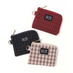 パスケース 定期入れ コインケース レディース おしゃれ チェック 小物入れ 小銭 窓付き カラビナ プレゼント タイプライターチェック柄コインパス