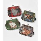 ポーチ がま口 レディース 小物入れ 小銭入れ ねこ 猫 グッズ チェック柄 おしゃれ かわいい ミニ財布 ギフト プレゼント 松尾ミユキチェックがま口ポーチ