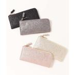 ショッピング長財布 レディース 財布 レディース 長財布 薄型 スリム おしゃれ かわいい キラキラ グリッター 小銭 カード 収納 プレゼント ピソラロメタリックL字ファスナー長財布
