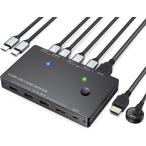 ES-Tune hdmi переключатель HDMI соответствует 2 ввод 1 мощность USB-C терминал принятие 4K@60Hz USB2.0 переключатель ручной переключатель & проводной дистанционный пульт соответствует HDMI*USB кабель приложен Windows/Mac/Linux соответствует 
