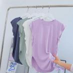 ゆったり 通気Tシャツ 丸み裾 サイドスリット ヨガウェア 速乾 半袖 レディース スポーツウェア ヨガ ウェア トップス フィットネス ピラティス