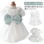 リボン  ドレス 可愛い ドッグウェア スカート 犬用ウェア ワンピース ペットウェア レース 犬服 フリル 春用 犬服 春 夏 小型犬用 送