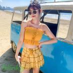 水着 タンキニ 体型カバー レディース ビキニ 女性用 女の子 2点セット　ママ水着 スイムウェア 安い 水着 リゾート　大人　お洒落