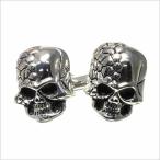 カフスボタン 銃創骸骨 頭蓋骨 拳銃 ミリタリー スカル cufflinks カフリンクス メンズアクセサリー CF-151145