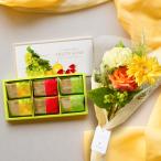 銀座千疋屋 フルーツサンド お花8本ブーケ お菓子 スイーツ 誕生日プレゼント 女性 花とお菓子 ブルーミー(bloomee)