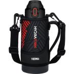 サーモス 水筒 真空断熱スポーツボトル 800ml ブラックオレンジ 保冷専用 子供用 ポーチ付き 肩に優しいストラップ FJS-800F BK