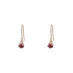ピアス レディース 揺れる トルマリン 18金 ピンクゴールド 18k K18 一粒 30代 40代 フックピアス ESTELLE エステール ポイント消化