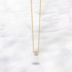 ネックレス レディース 18金 40代 50代 30代 ダイヤモンド 0.2カラット シンプル K18 イエローゴールド 18k 一粒 ESTELLE エステール WEB限定 ポイント消化