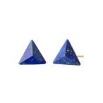 ピアス レディース ラピスラズリ K18 イエローゴールド シンプル 18k 18金 一粒 30代 40代 BLOOM ブルーム ポイント消化