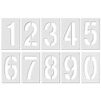 Vitadoro ステンシルプレート 31*28cm 大文字 数字 ナンバー 番号 道路線引き用 塗装 スプレー 吹き付けプレート 駐車場用 繰