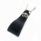 クロムハーツ/CHROME HEARTS クロスボールボタン レザー ベルトループ 21D20 サイズ ユニセックス サイズ表記無し ブラック×シルバー ランクA 105  (中古)