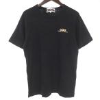 コムデギャルソン/COMME DES GARCONS AD2019 CDG 金箔ロゴ コットン 半袖 Tシャツ 81E20 サイズ メンズL ブラック ランクB 101  (中古)