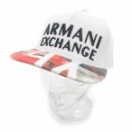 アルマーニエクスチェンジ/ARMANI EXCHANGE ロゴ刺繍 バックスナップ 帽子 キャップ 02I20 サイズ ユニセックス サイズ表記無し ホワイト ランクB 102  (中古)
