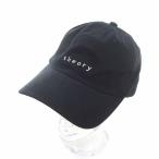 セオリー/THEORY ロゴ刺繍 6パネル コットン 帽子 キャップ 22I20 サイズ ユニセックスF ブラック ランクB 101  (中古)