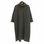 シー/SEA ウール カシミア リブニット ワンピース カーキ  サイズ レディースF 21C25 ランクB  (中古)