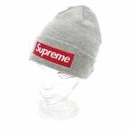 シュプリーム/SUPREME ×NEW ERA New Era Box Logo ボックスロゴニットキャップ 02H21 サイズ ユニセックス- グレー ランクS  (中古)