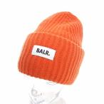 ボーラー/BALR. ロゴ ウール ビーニー ニット キャップ 01E22 サイズ ユニセックス表記なし オレンジ ランクB  (中古)