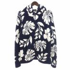 ベアフットドリームス/BAREFOOT DREAMS × RonHerman ロンハーマン アロハ パイル パーカー 62J23 サイズ メンズS ネイビー×ホワイト ランクA  (中古)