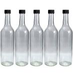  вино 720 PPL прозрачный вино бутылка 720ml -5 шт. комплект -( чёрный винт CAP)