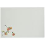 若泉漆器 上質紙マット 尺3寸長手テーブルマット 果物シリーズ 柿 100枚入 B-19-73