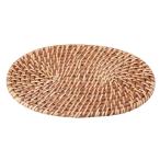 天然素材 鍋敷き おしゃれ 籐マット 小判 幅18×奥行き26cm 16155