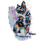 cat and colors counted cross stitch kits 14 ct, кошка . цвет, Cross стежок комплект 220x 299po in 