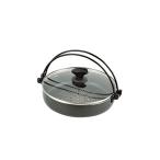  жемчуг металл (PEARL METAL) кастрюля для скияки 26cm IH соответствует стекло крышка есть голубой бриллиант пальто NEW.. высшее .HB-3257